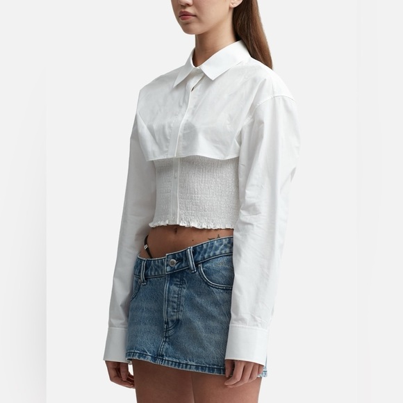 🔥 🆕 ALEXANDER WANG LAYERED SMOCKED CAMI medium NWT $395 - Picture 5 of 12